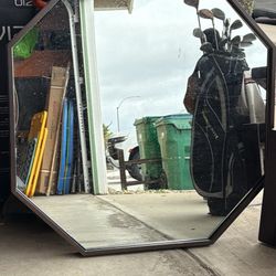 Large octagonal mirror-Crate and Barrel