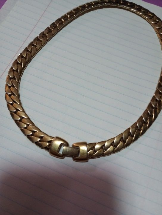 Napier Gold Cubin Link Chain