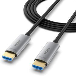 Fiber Optic HDMI Cable 30ft, Fiber HDMI Cable Supports 4K@60Hz, 4:4:4/4:2:2/4:2:0, HDR, Dolby Vision, HDCP 2.2, ARC, 3D, High Speed 18Gbps