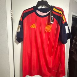 Adidas Spain National Team Soccer Jersey (SIZE 2XL)