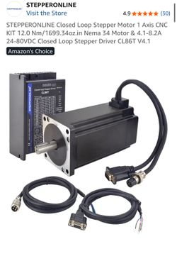 STEPPERONLINE Closed Loop Stepper Motor 1 Axis CNC KIT 12.0 Nm/https://offerup.com/redirect/?o=MTY5OS4zNG96Lmlu Nema 34 Motor & 4.1-8.2A 24-80VDC Clos