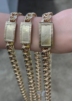10KT Chino Link Chains 12mm-14mm