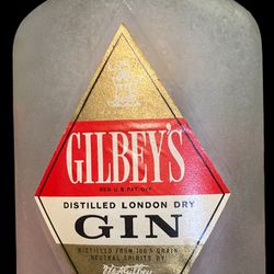 Vintage Gilbey's Embossed Gin Bottle 1 Pint