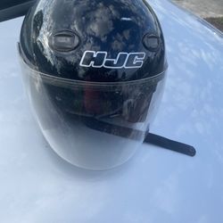 HJC CL-33 Black  Open Face Helmet w/Lift Up Face Shield 