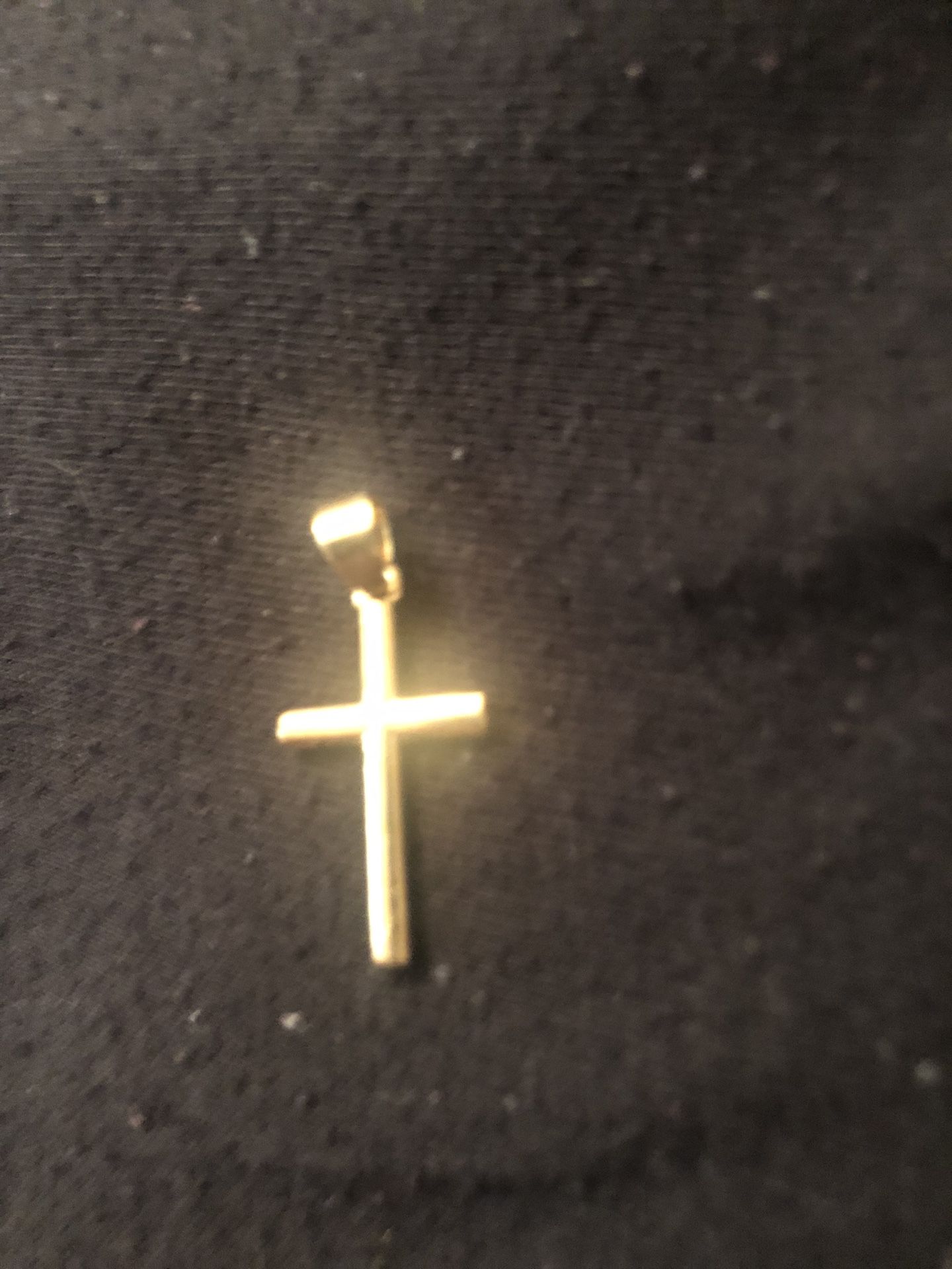 Silver cross with gold Vermeil overlay