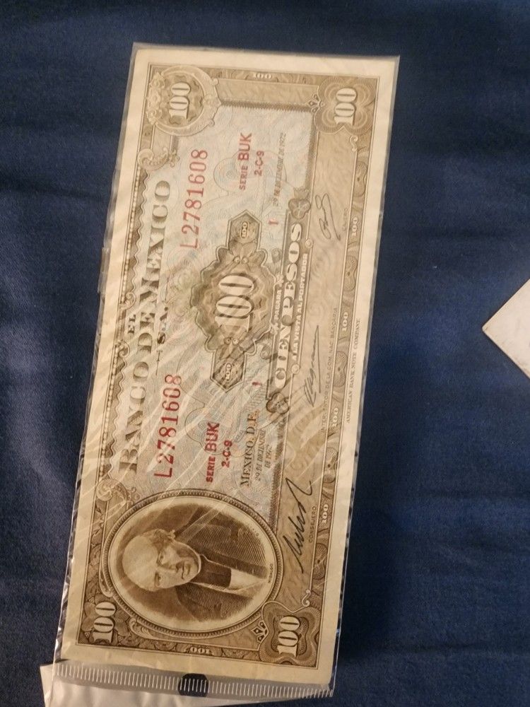 billetes d México 100 pesos