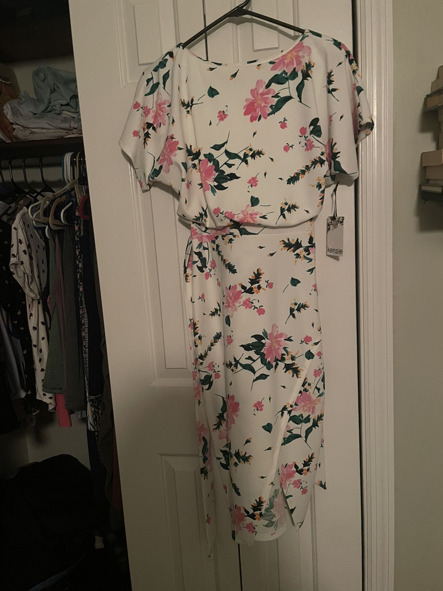 White Dress With Pink Flowers