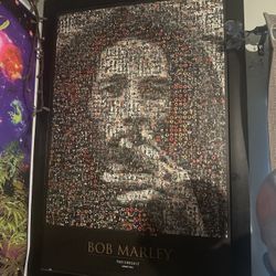 Bob Marley Wall Decor Wooden Frame