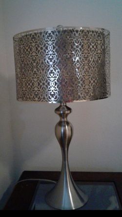 Beautiful New Lamp with a Unique Metal Shade $75.