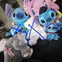 $20 STITCH & ANGEL Plush Bears See Description 
