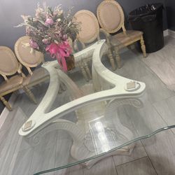 Glass Table With 6 Chairs
