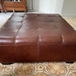 Leather Ottoman 