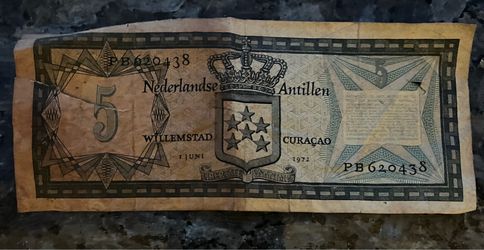 Curaçao 5 Banknote 1972