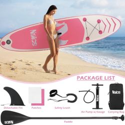 Naice Inflatable Stand Up Paddle Board, 10’6 × 30” × 6”