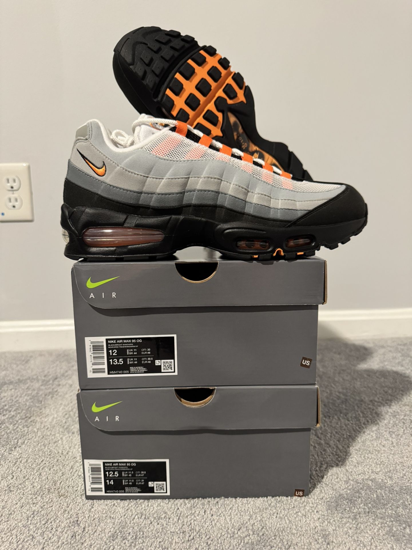 Nike Air Max 95 Big Bubble Bright Mandarin 12.5M
