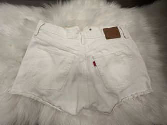 Levi’s 501 High-Rise White Distressed Women’s Denim Shorts