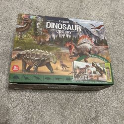 FRUSE Dinosaur Toys for Kids 3-5 - 12Pcs Dinosaur Figures with Interactive Book