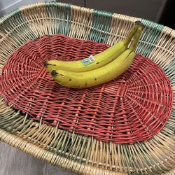 Large Colorful Straw Basket
