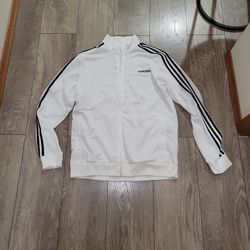 Mens L White Aididas Jacket