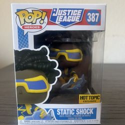 VAULTED EXCLUSIVE Static Shock Funko Pop #387 Justice League DC Comics Heroes