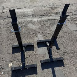 Pair of Adjustable Rack Sturdy Steel Barbell