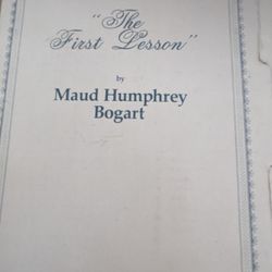 The First Lesson, Porcelain Doll by Maud Humphrey