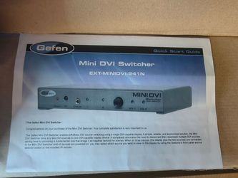 New Gefen EXT-MINIDVI-241N Mini DVI Switcher HDCP Compliant