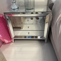 Mirrored Night Stand 