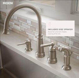 Moen Edison Spot Resist Stainless One-Handle High Arc Kitchen Faucet  (87042SRS)