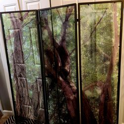 Home Decor Large Glass Tri Fold Room Devider