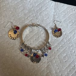 Handmade, Homemade Bracelet And Earrings 