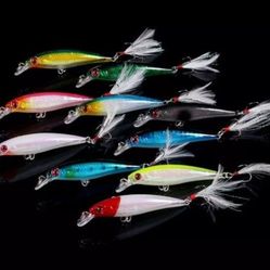 Fishing Lures Minnow Baits 10pack Lot 