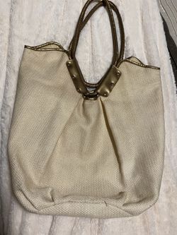 Beige Fabric Women Tote 