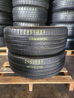 245 50R 20 USED TIRES HANKOOK 2455020 USED TIRES (PAIR) MOUNT BALANCE INCLUDED