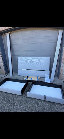 IKEA full bed frame /2 drawers (like new)