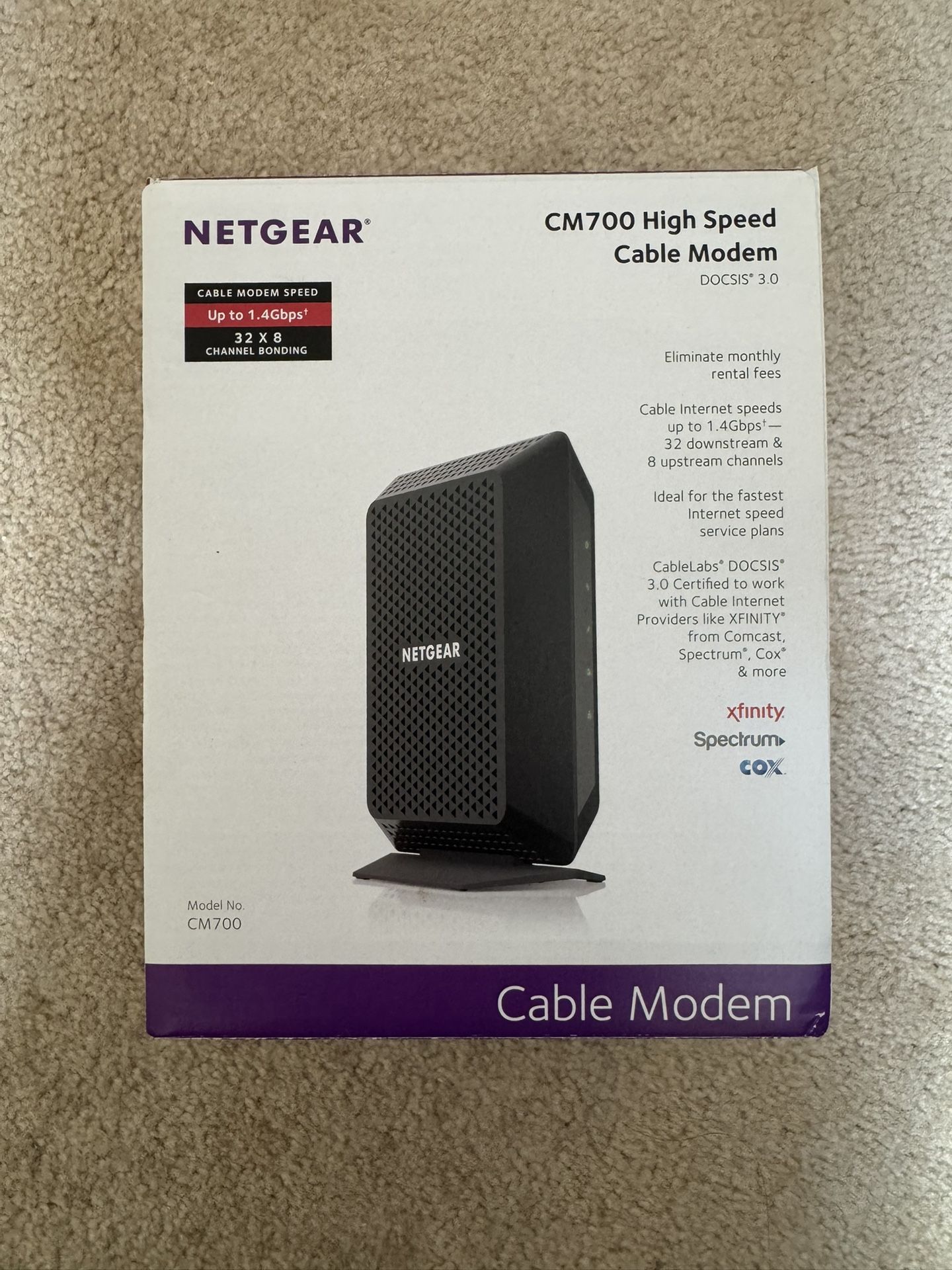 Spectrum approved Netgear CM700 Cable Modem