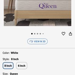 NapQueen 8 Inch Innerspring Queen Size Medium Firm Memory