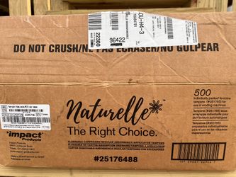 Naturelle Bulk Tampons - 500 Count Box - NEW