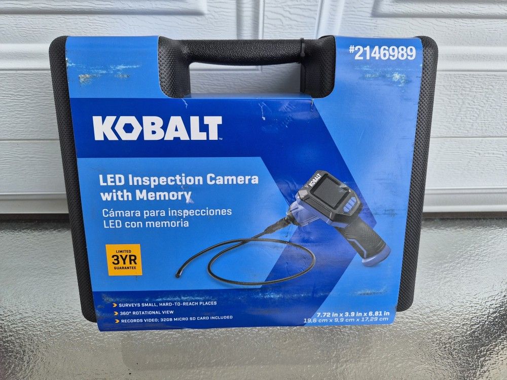Kobalt Led Inspection Camera & Case with Memory Card -BRAND NEW