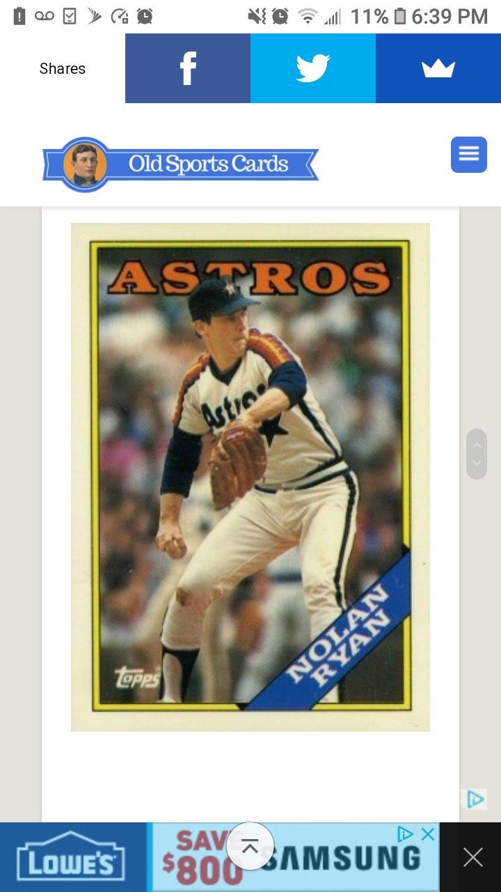 Mint condition 1988 topps baseball cards