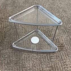 Two Tier Corner Shelf By Threshold