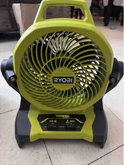 RYOBI ONE+ 18V Cordless 7-1/2 in. Bucket Top Misting Fan (Tool Only)