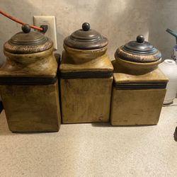 Beautiful Canisters All 3 $40 