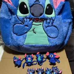 Stitch Backpack and Straw Toppers