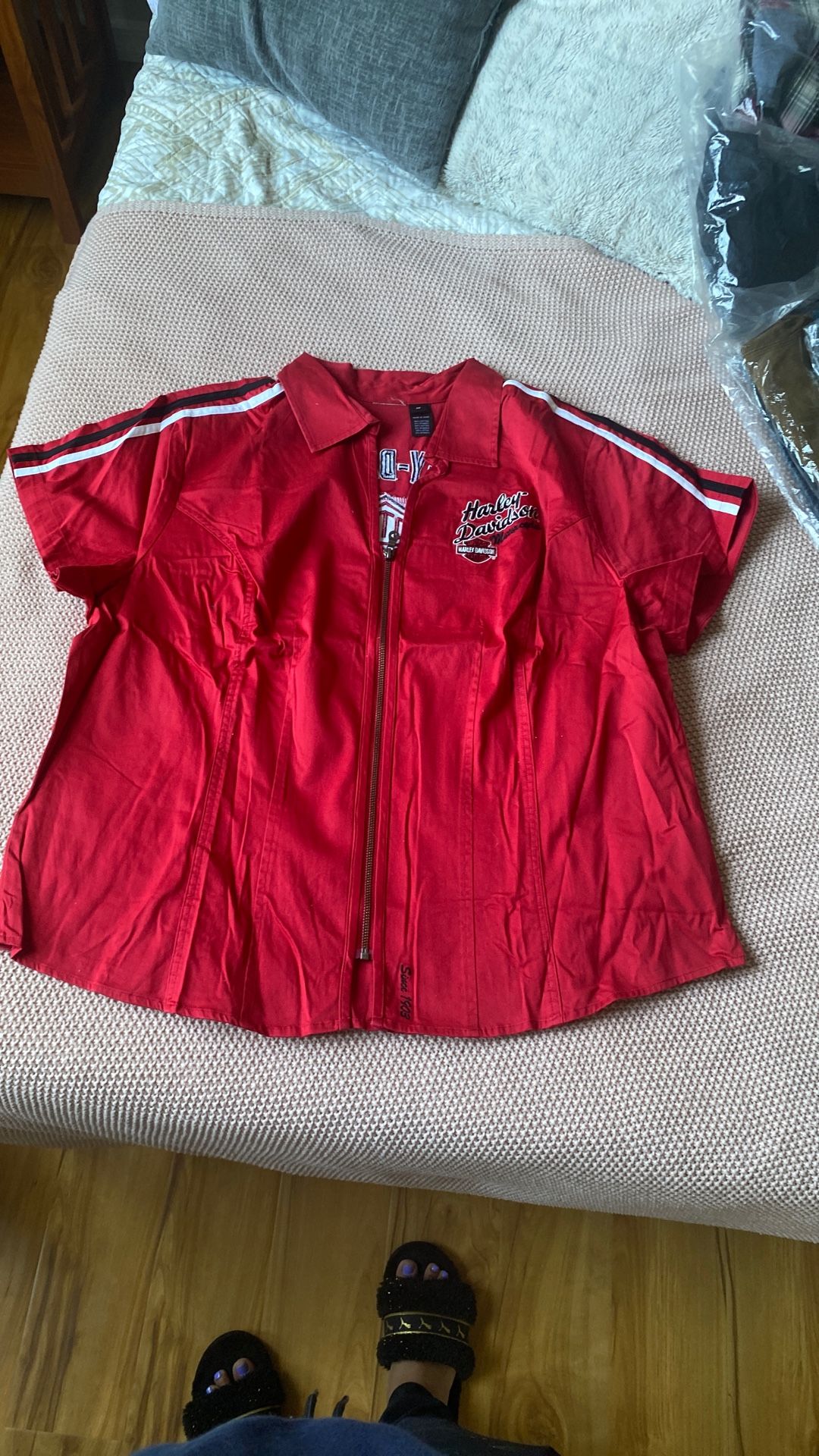 Woman’s 2W Red Mechanic Zip Up