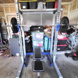 Weight Set All Weights Bar And Rack Included 