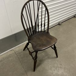 17th/ 18th Century Windsor Bowback Chair With Tail Brace 