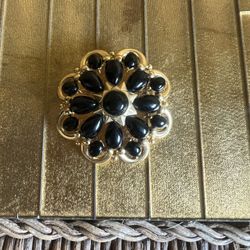 VTG Trifari Gold With Black Onyx PinMCM