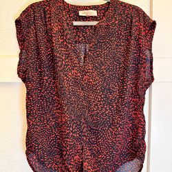 Philosophy | Women Blouse| Medium | Red & Black 