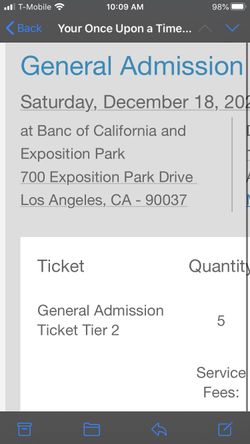 5 Once Upon A Time In LA tickets 